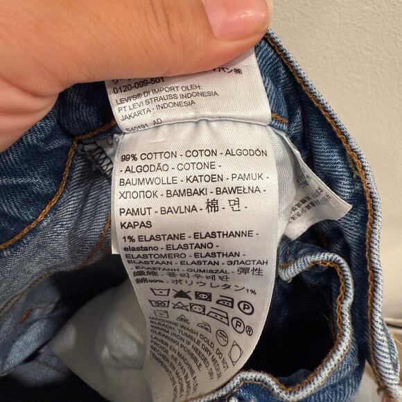 Levi’s Women’s W26 L27 Ribcage Straight Ankle Georgie High Rise Retro Jeans - Picture 8 of 9